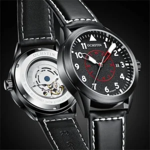 Blue-Dial Watch with Leather Strap — view 2