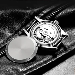 Black-Dial Automatic Watch with Steel Bracelet — view 4