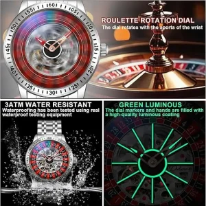 Roulette-Dial Watch with Steel Bracelet — view 3