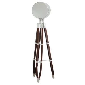Chrome Spotlight Tripod Floor Clock — view 6