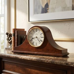 Cherry Wood Mantel Clock — view 1