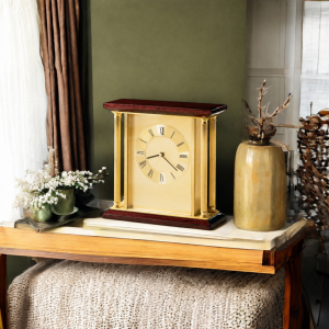 Gold-Tone Metal Table Clock — view 3