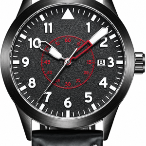 Blue-Dial Watch with Leather Strap — view 3