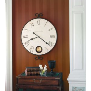 Wrought Iron Roman-Numeral Wall Clock — view 3