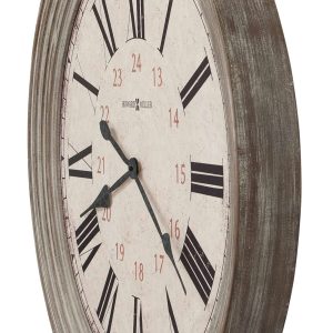 Reclaimed-Wood-Style Wall Clock — view 2