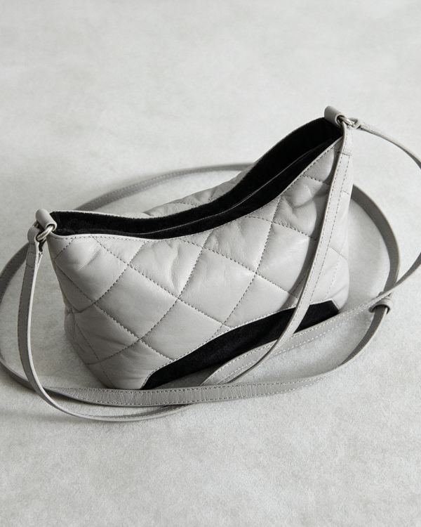 White Quilted Puffer Crossbody