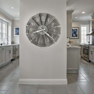 Rustic Windmill Wall Clock