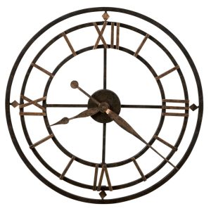 Aged Iron Open-Frame Wall Clock — view 2