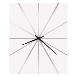 White Starburst Square Wall Clock — view 2